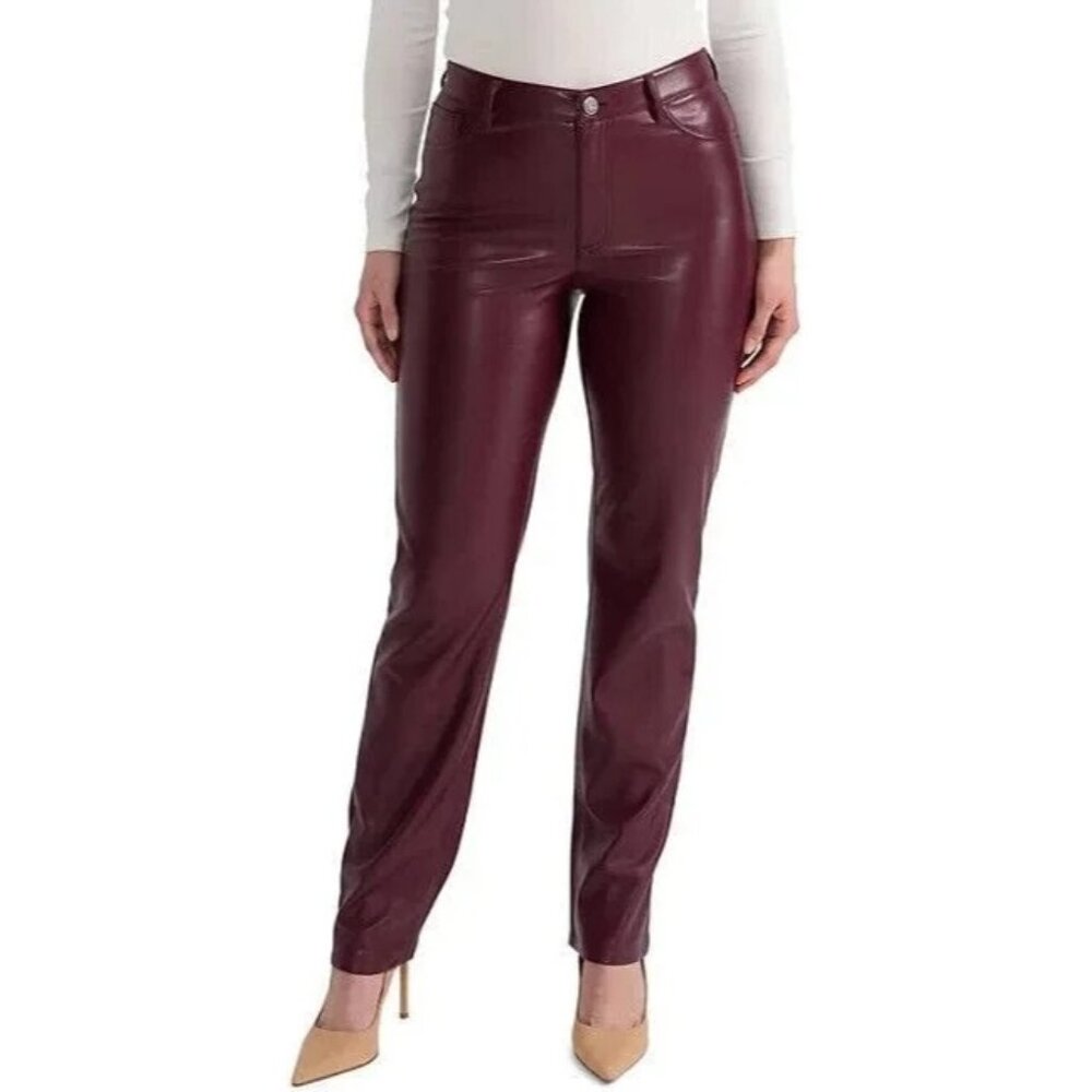 NWT Joie Limited Edition Faux Leather Straight Pants Size 10